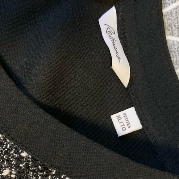 Black/white reitmans sweater-black elbow patches - Picture 2 of 2